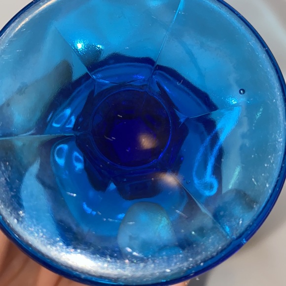 Noritake Perspective Blue Pressed Glass Goblet - Picture 5 of 7